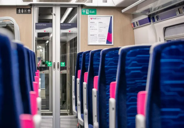 Standard class seating on board