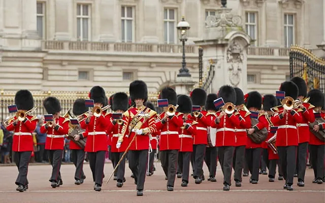 Changing the guard ceremony outside Buckingham Palace