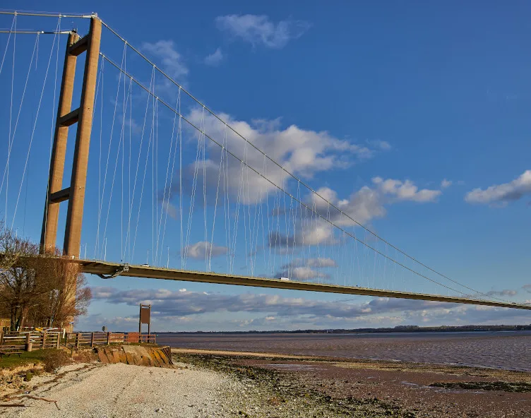 Humber Bridge blue skies