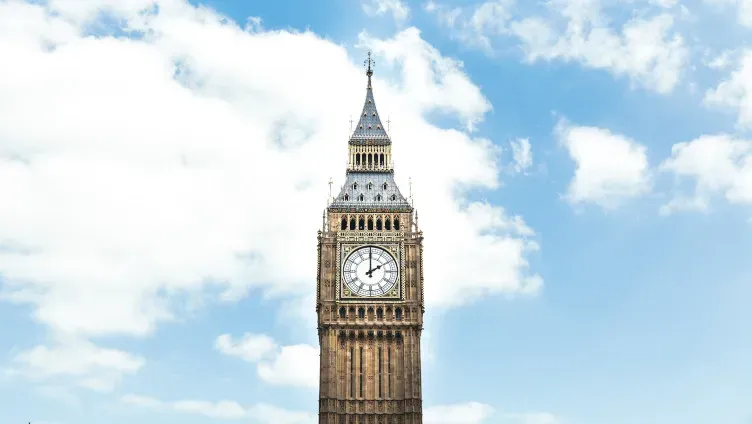 London Big Ben and blue skies