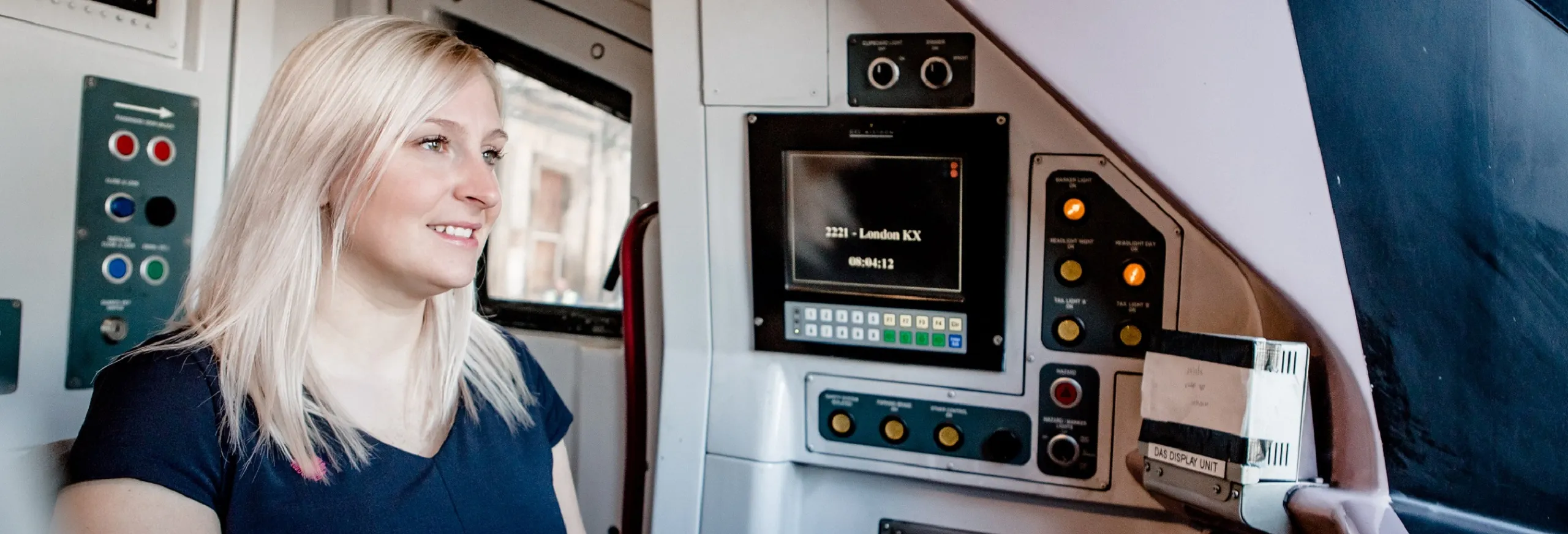 Emma Ramsden in one of Hull Trains' 180 trains