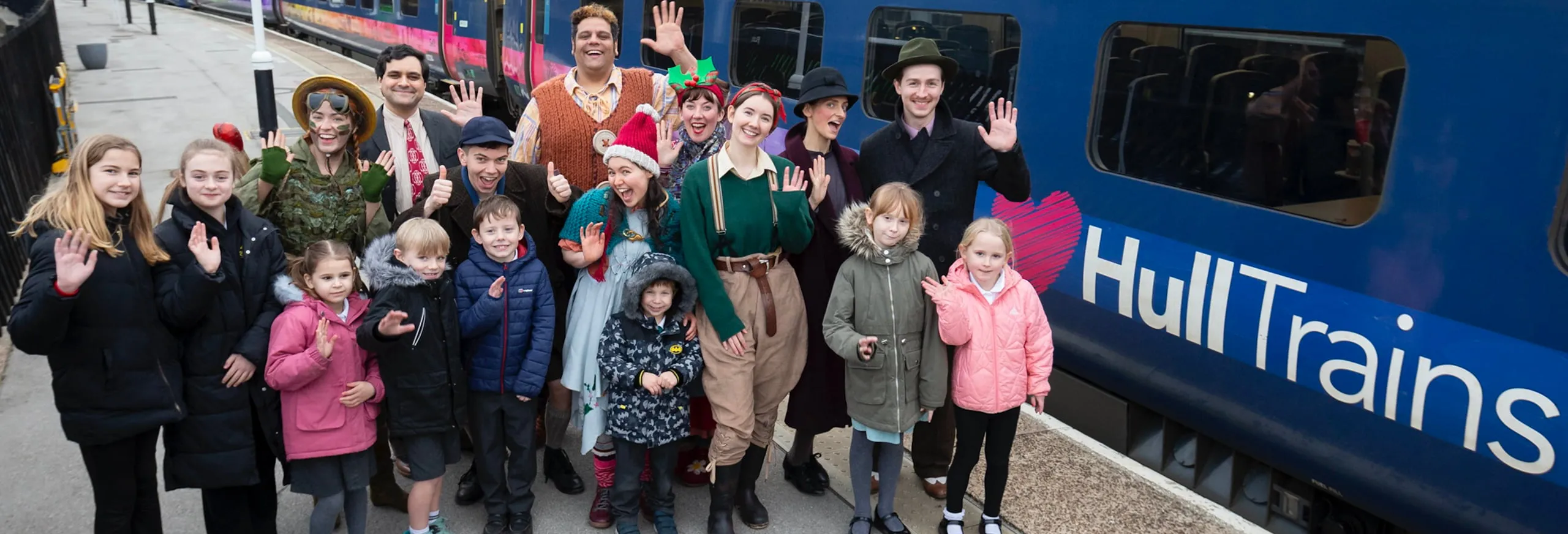 Hull Truck Theatre The Borrowers cast surprise schoolchildren with onboard performance