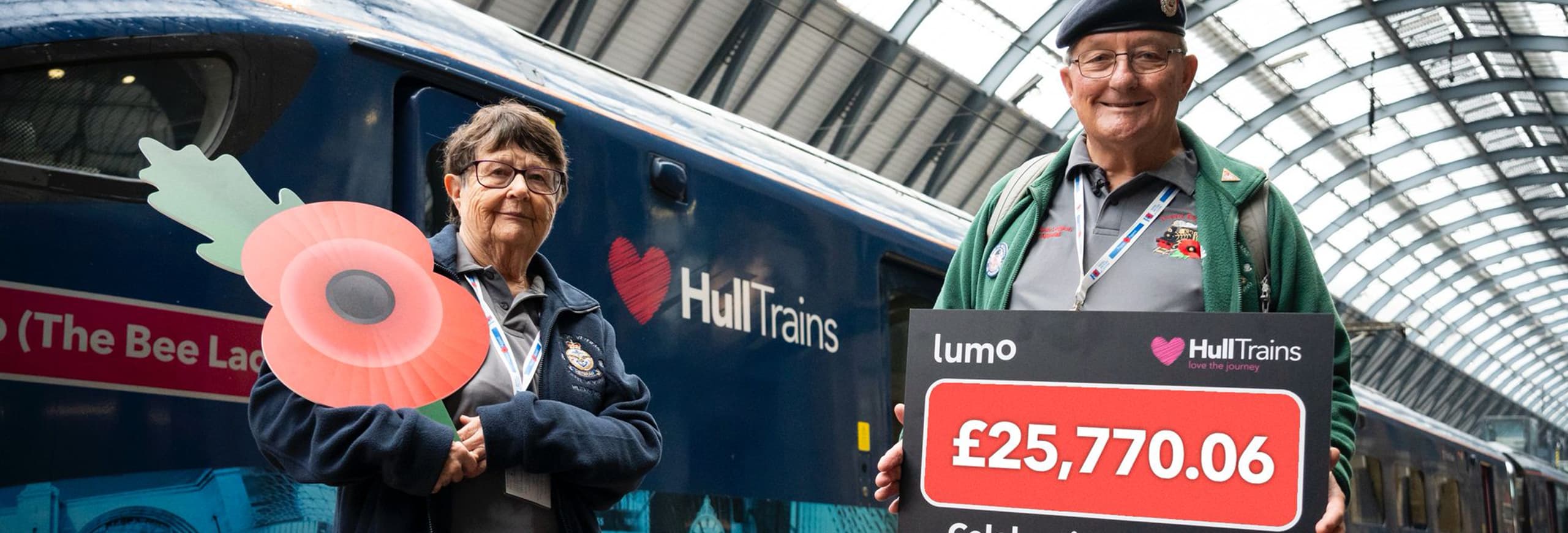 Denis Scaife is celebrating raising a record amount with the Poppy Express