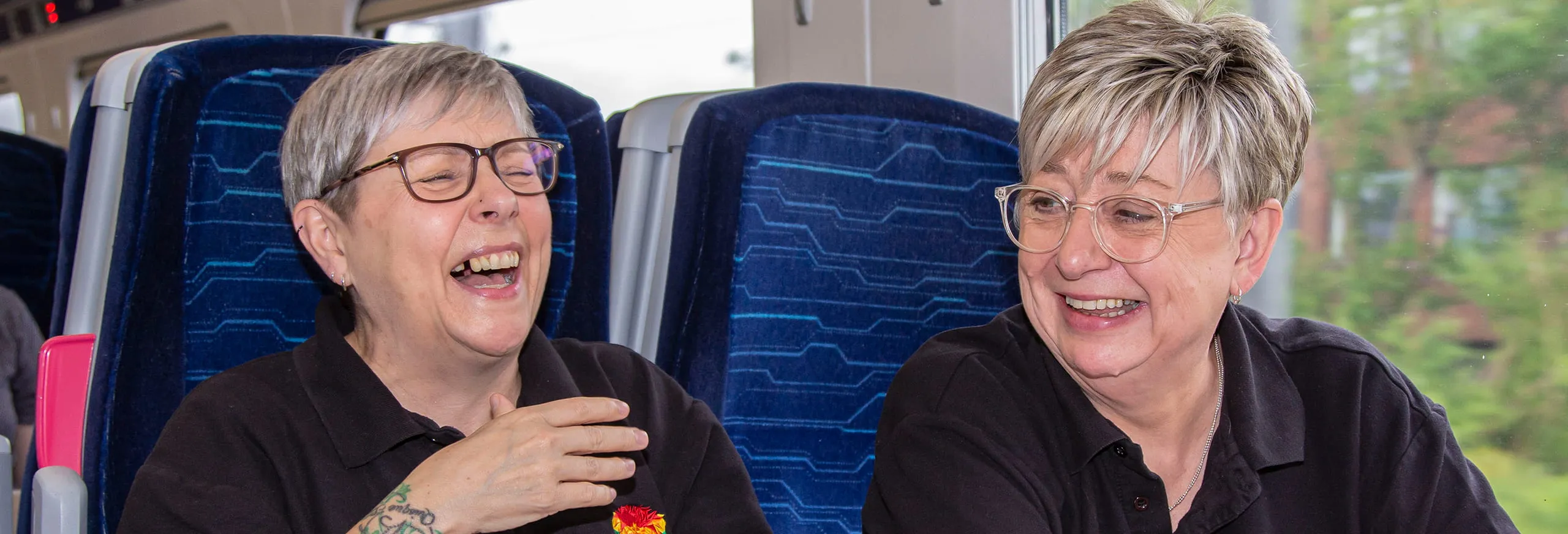 Two people from Doncaster Pride onboard a Hull Trains service