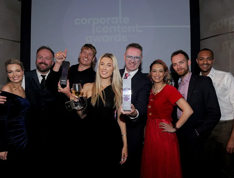 Hull Trains team at the Corporate Content Awards