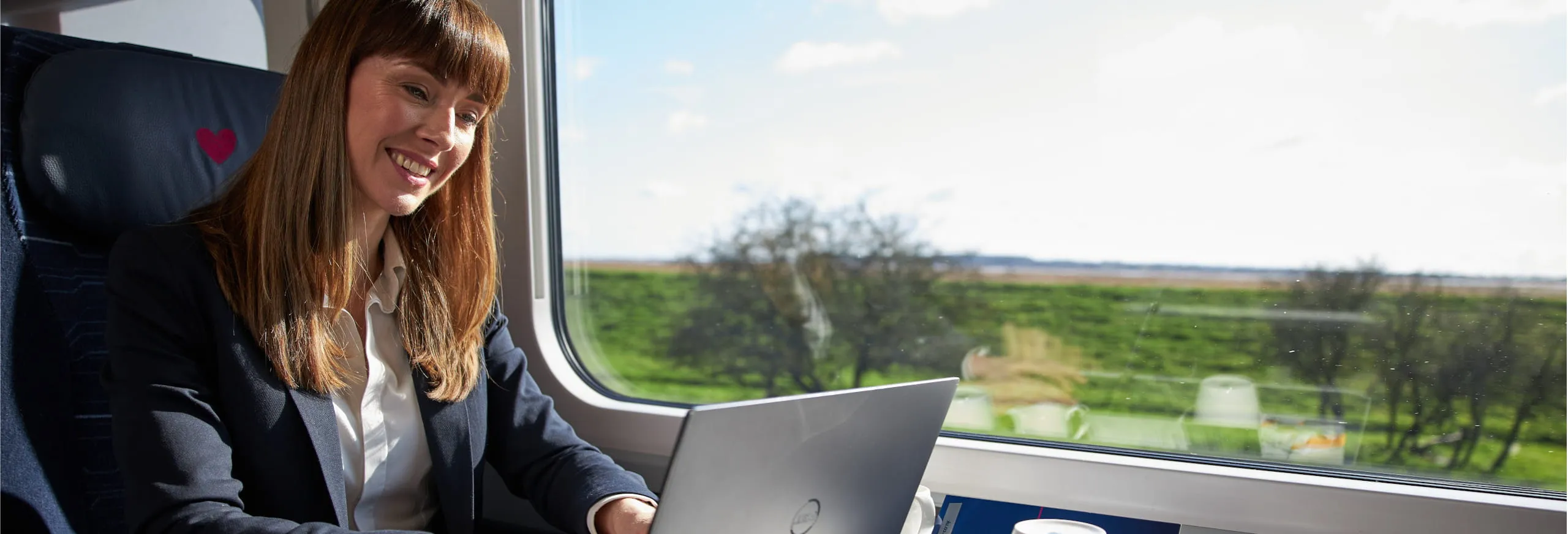 First class passenger on board Hull Trains Paragon service