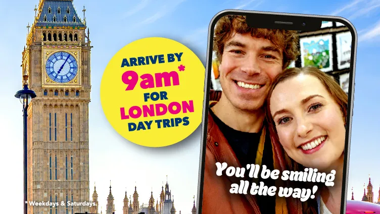 A selfie style photo of a couple with Big Ben in the background